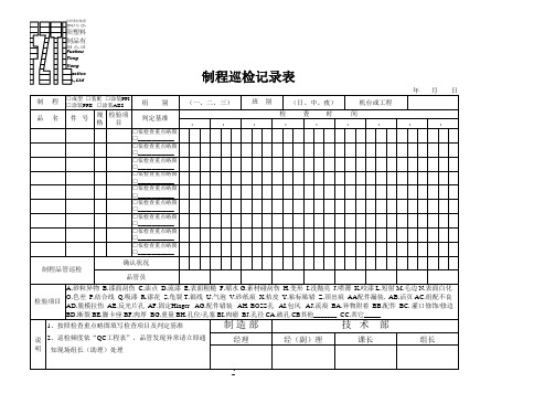 06制程巡检记录表