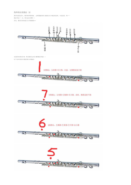 简单的长笛指法(1)(C调)