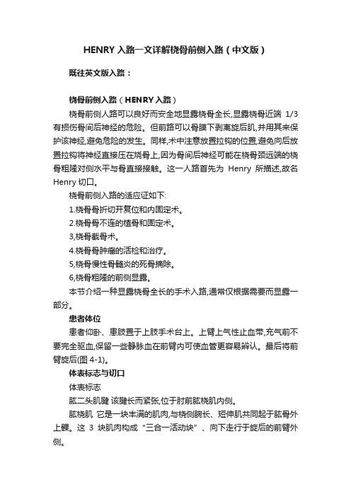 HENRY入路一文详解桡骨前侧入路（中文版）