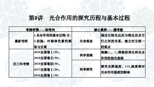 高三生物一轮复习优质课件：光合作用的探究历程与基本过程