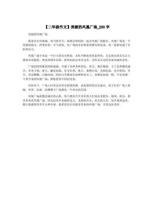 【二年级作文】美丽的凤凰广场_250字