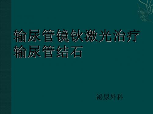 输尿管镜钬激光治疗输尿管结石PPT课件