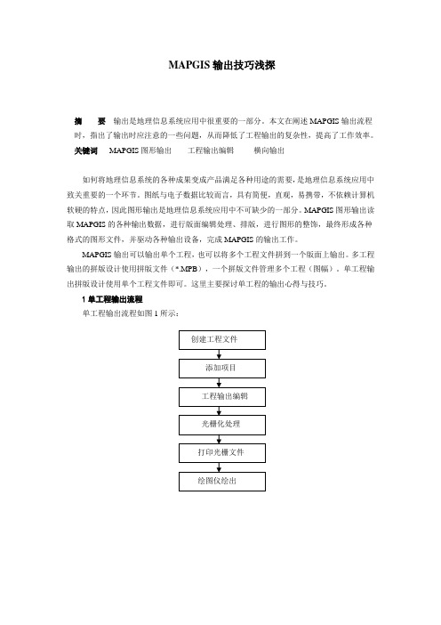 MAPGIS输出技巧浅探