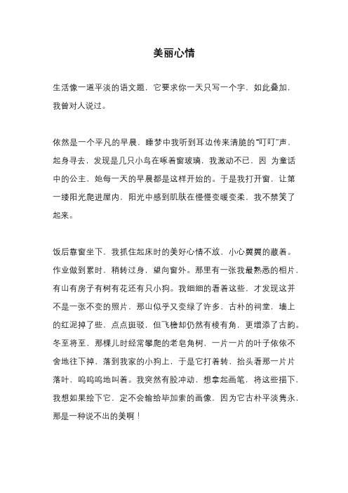 高中-美丽心情