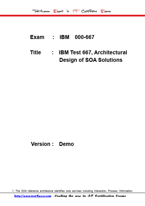 Test4pass IBM 000-667 real exam questions and answers