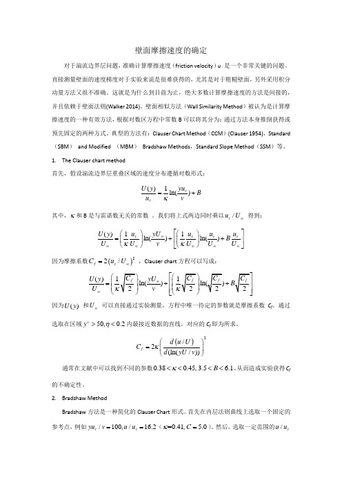 边界层壁面摩擦速度