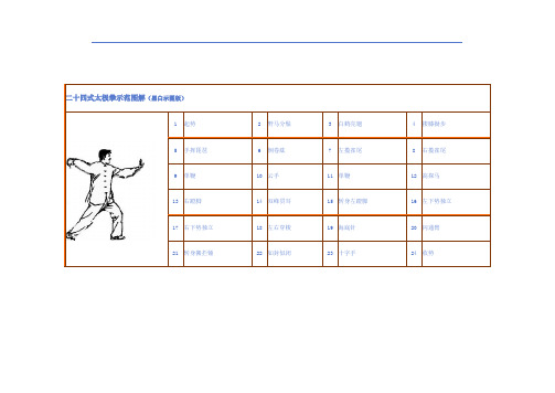 二十四式太极拳示范图解(黑白画)