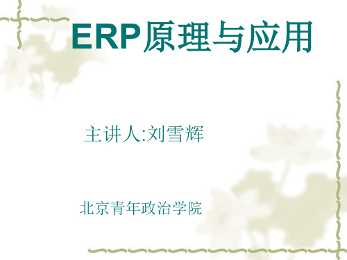 ERP原理与应用第2章