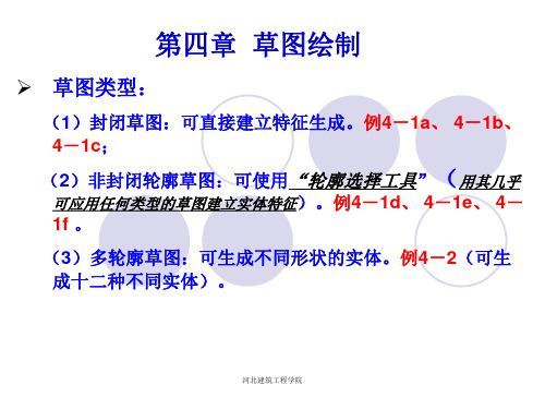 第四讲 草图绘制及零件建模的草绘特征