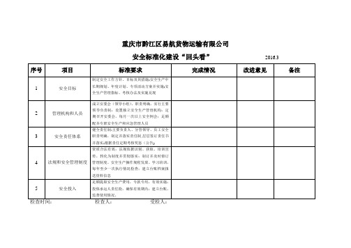 标准化回头看标准表【范本模板】