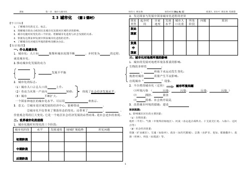 2.3 城市化(第2课时)