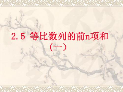 等比数列前n项和