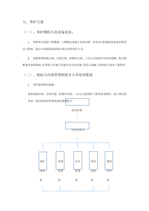 公园养护方案技术标样本