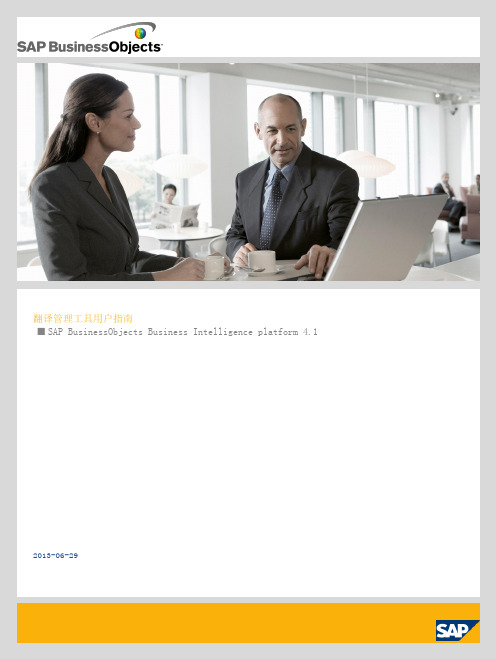 翻译管理工具用户指南 - SAP BusinessObjects Business Intellig