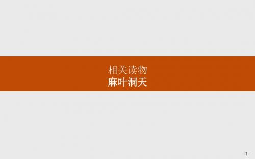 2017-2018学年高中语文人教版选修《中国文化经典研读》课件：8-2麻叶洞天