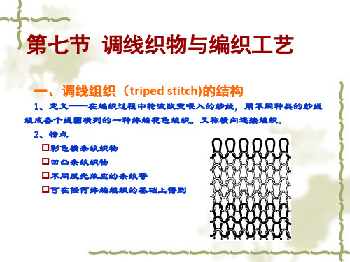 针织学第三章 纬编花色组织与编织工艺7-11