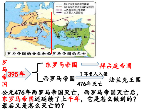 人教部编版九年级历史上册拜占庭帝国和查士丁尼法典