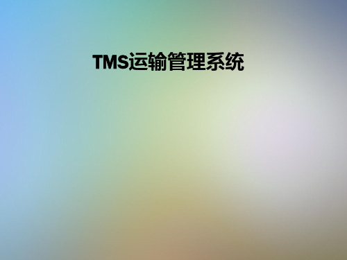 TMS运输管理系统