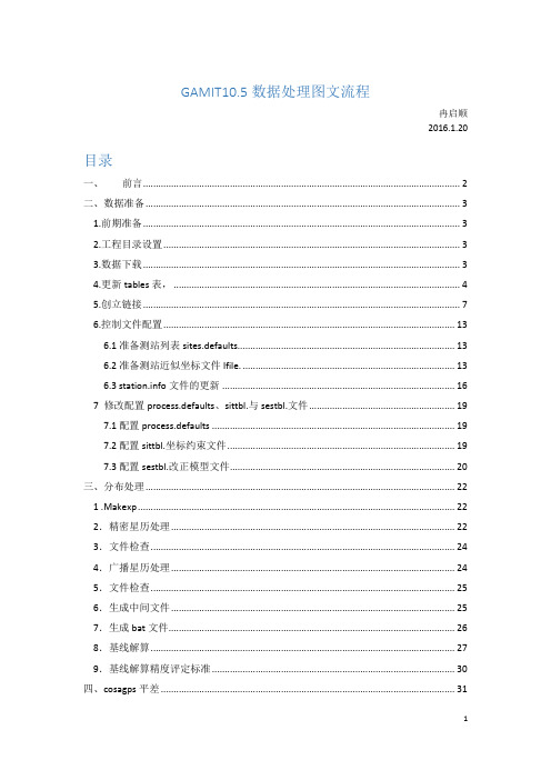 GAMIT10.5数据处理图文流程