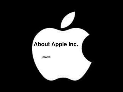 苹果公司介绍ppt APPLE