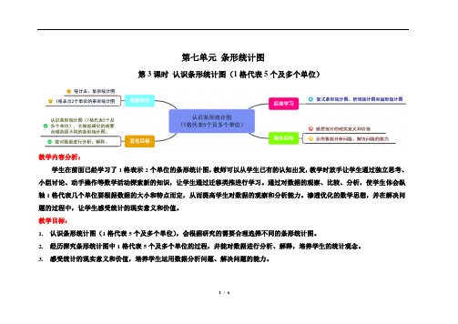 认识条形统计图(1格代表5个及多个单位)精品教学方案