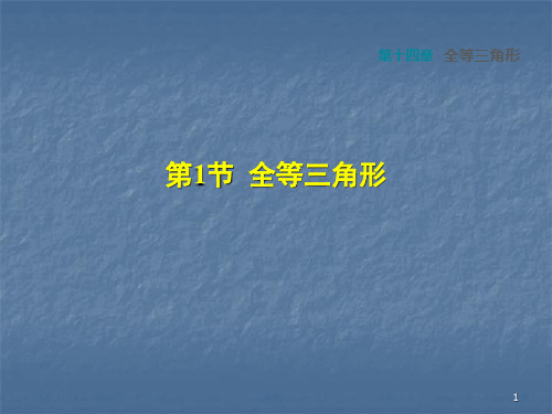 70秋安徽专版沪科版八年级上册第十四章全等三角形141 全等三角形(共36张)PPT课件