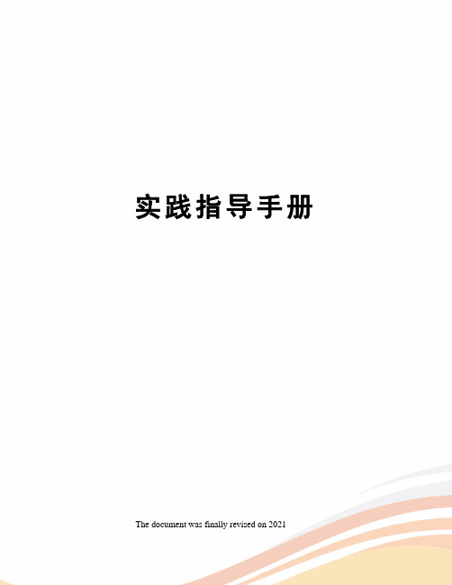 实践指导手册