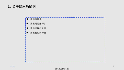 湿法冶金浸出PPT课件