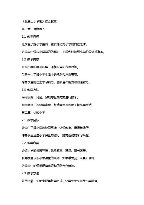 《我要上小学啦》 综合教案