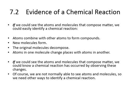 72EvidenceofaChemicalReaction：72个化学反应的证据