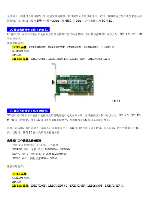 光纤网卡