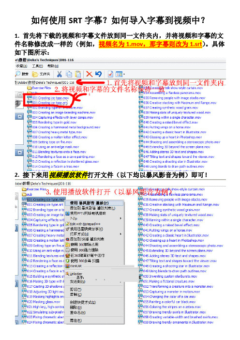 如何使用SRT字幕(如何导入字幕到视频中)