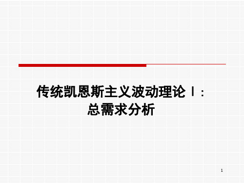 传统凯恩斯主义波动理论Ⅰ-总需求