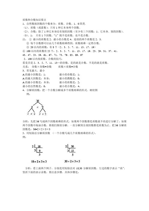 (完整版)质数和合数_知识点整理