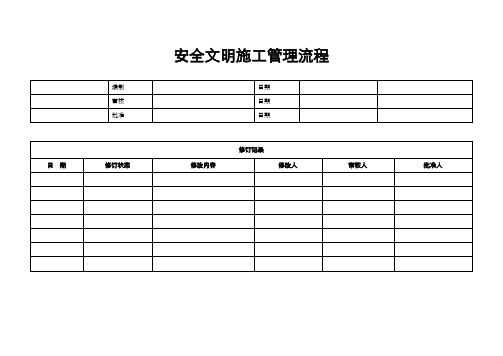 安全文明施工管理流程