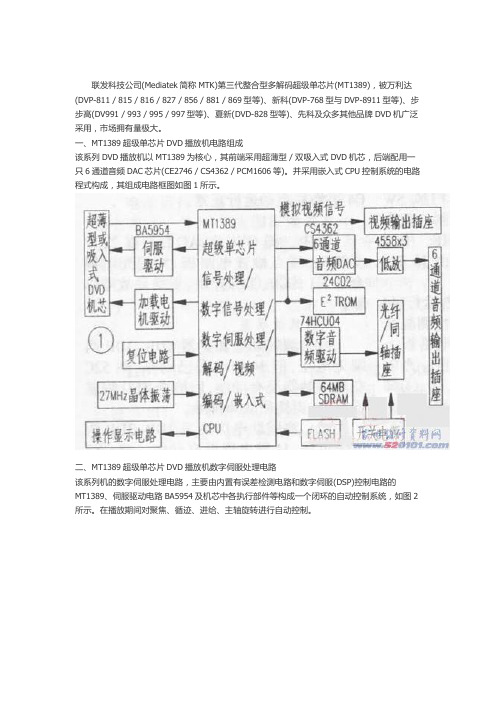 MT1389超级单芯片DVD播放机电路分析(图)