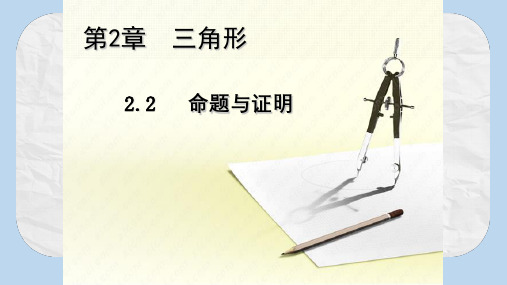 八年级数学上册第2章三角形2.2命题与证明教学课件新版湘教版