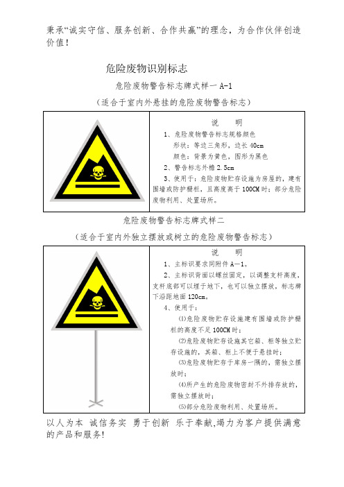 危险废物标识标志