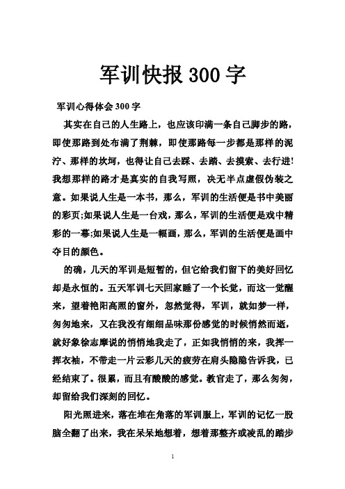 军训快报300字