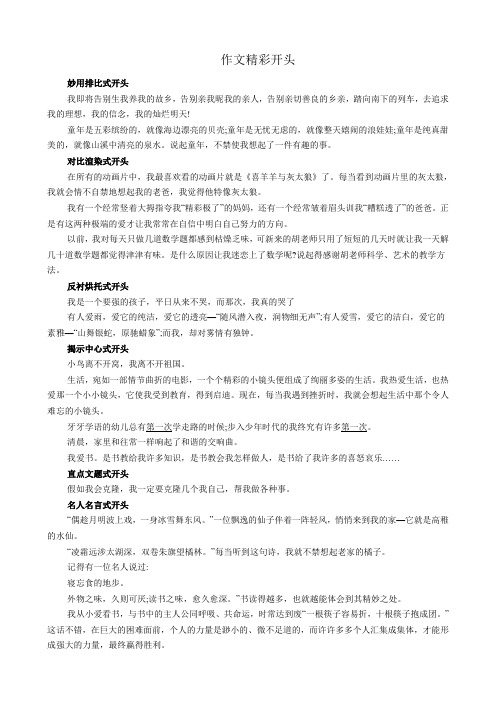 作文精彩开头Microsoft Word 文档 (4)