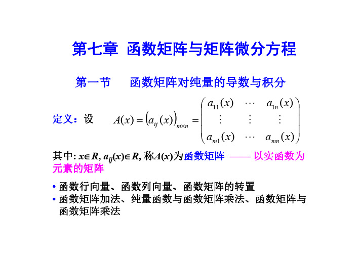 矩阵分析第七章