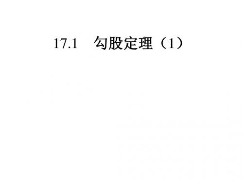 最新人教版初二数学下册第十七章 勾股定理 全单元课件