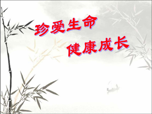 珍爱生命-健康成长主题班会(高中生) PPT