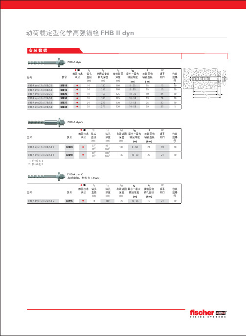 德国慧鱼FHB系列高强化学锚栓
