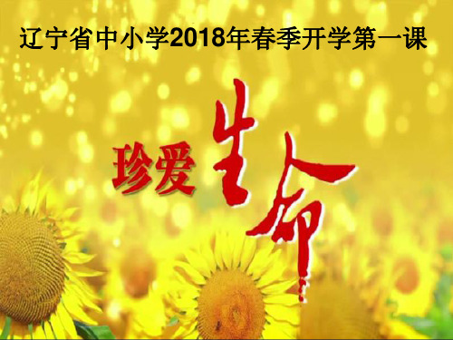 辽宁省中小学2018年春季开学安全第一课