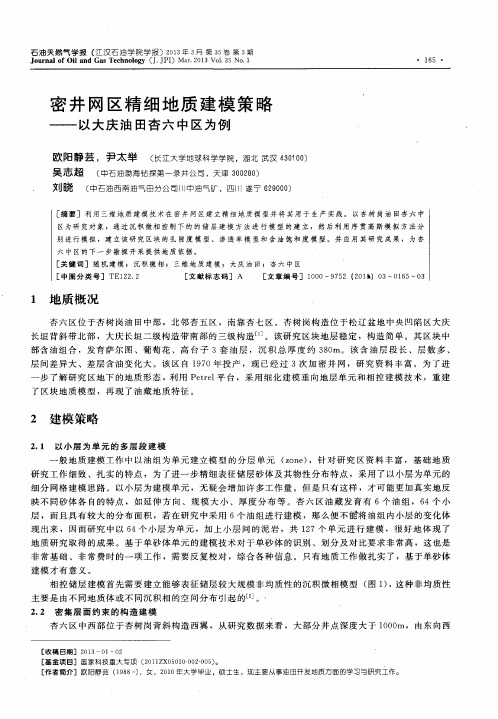 密井网区精细地质建模策略——以大庆油田杏六中区为例