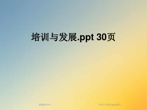 培训与发展.ppt 30页