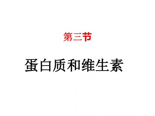 2018年初中化学沪教版九年级下册PPT课件8.3 蛋白质 维生素