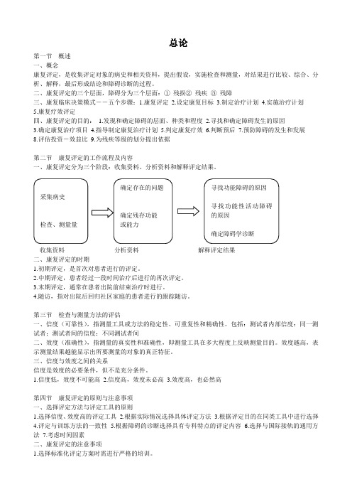 康复疗法评定学知识点整理