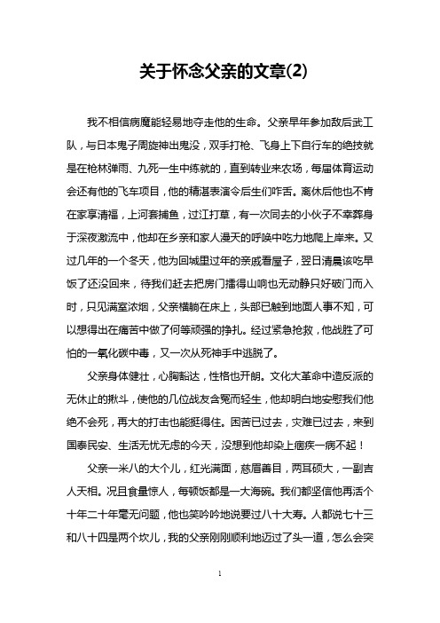 关于怀念父亲的文章(2)